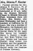 Obituary for Minnie F. Friedman Kanter
1958 Los Angeles Times